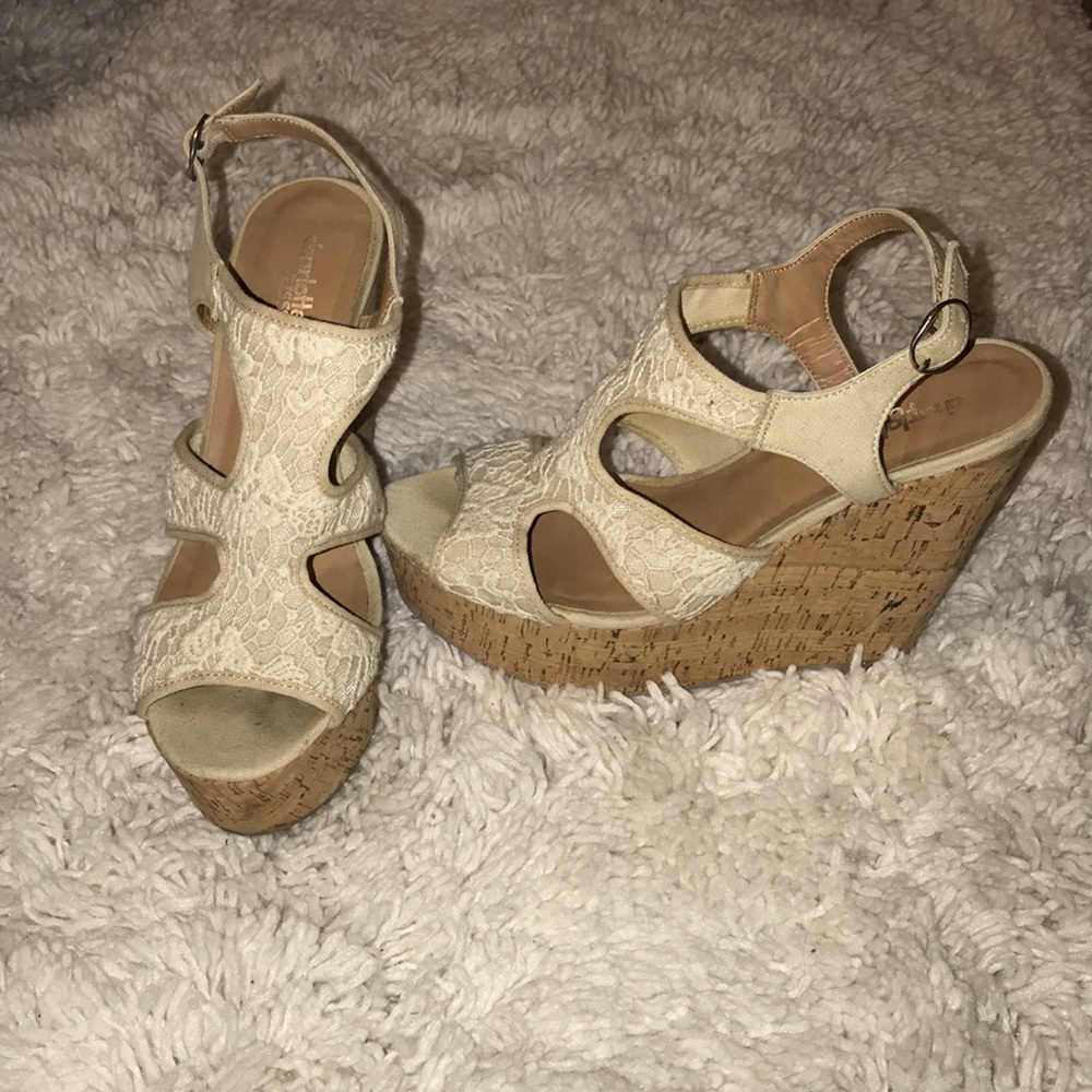Beige Wedges - Picture 2 of 3